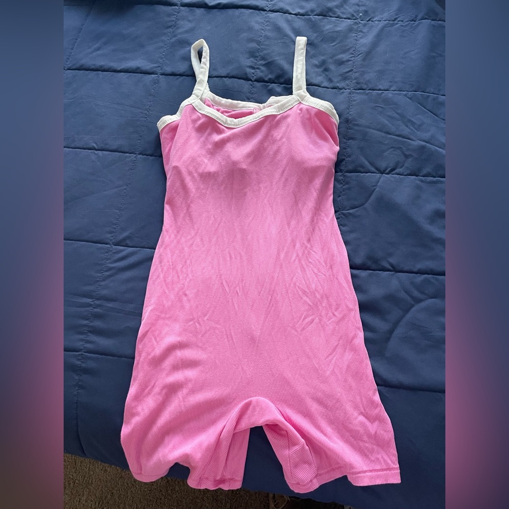 NWOT skims pink ribbed romper